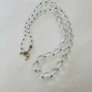 Elegant Clear Beaded Necklace